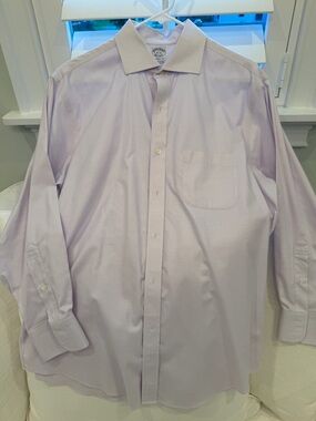 Brooks Brothers Light Lavender Dress Shirt with Chest Pocket